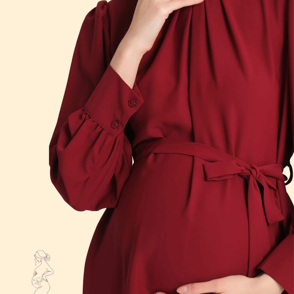 Këmishë Bordo  për Shtatzëna