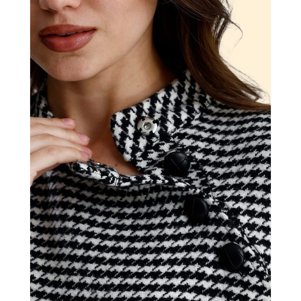 Poncho bardhë e zi për shtatzëna