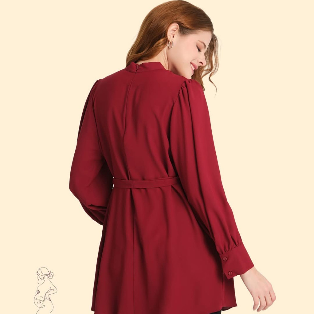 Këmishë Bordo  për Shtatzëna