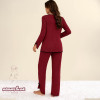 Pizhama 2-pjesëshe bordo me detaje fjongo 