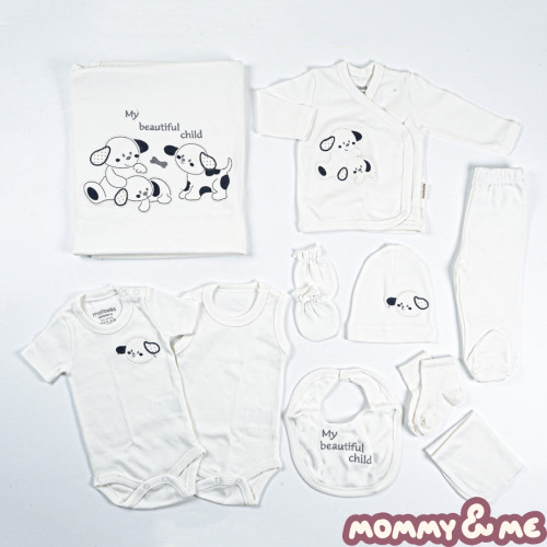 Set 10 Pjesësh për Bebe – Komplet i Bardhë me Butësi Maksimale