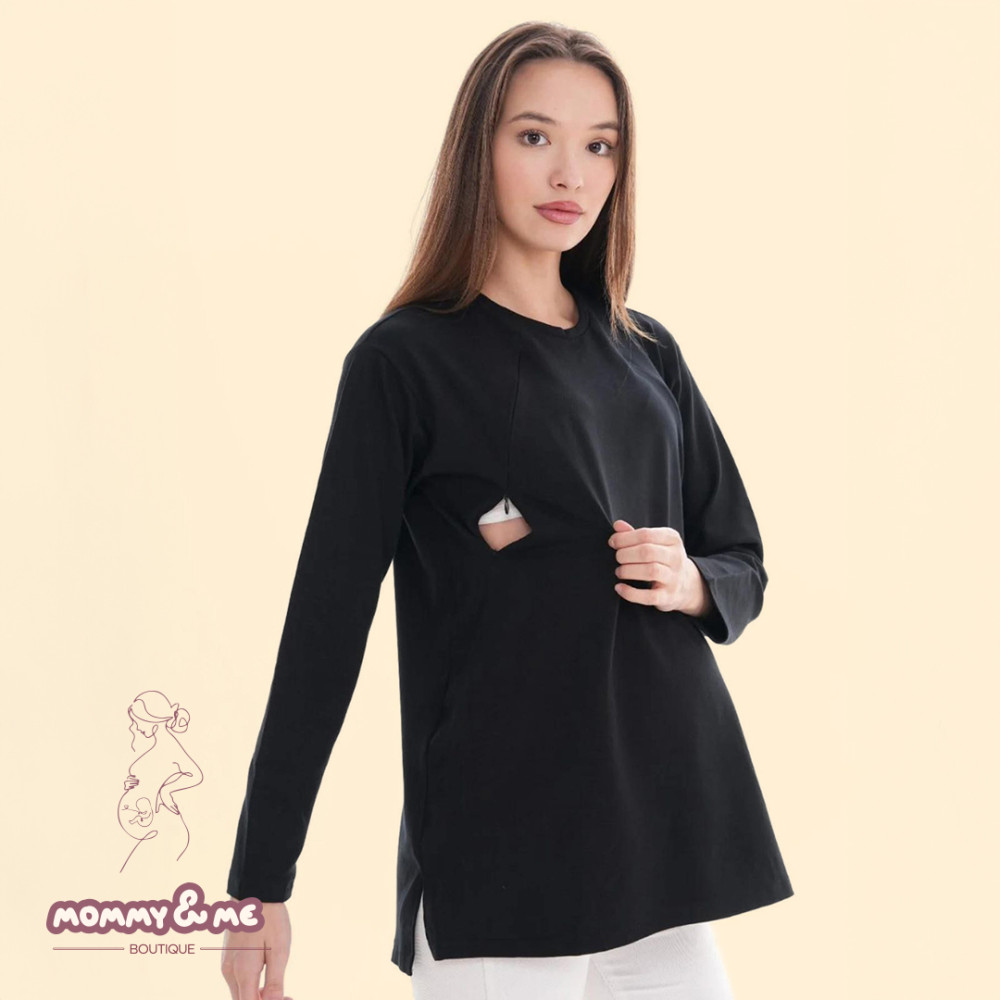 Bluzë e Zezë me Hapje për Gjidhënje