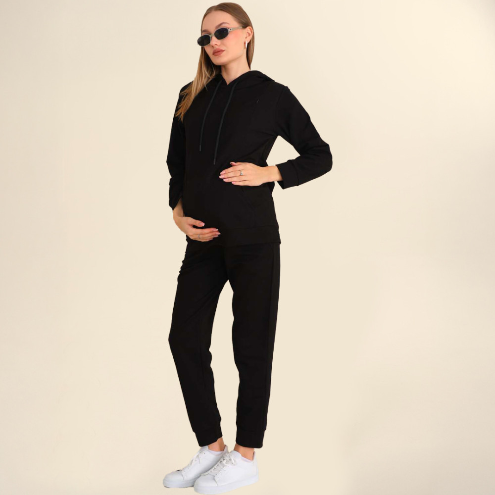 Trenerka Komplet të Zeza Për Shtatzëna