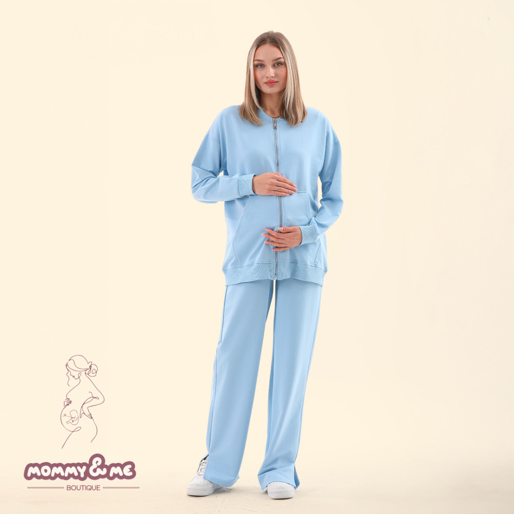 Trenerka Komplet të Kaltërta Për Shtatzëna