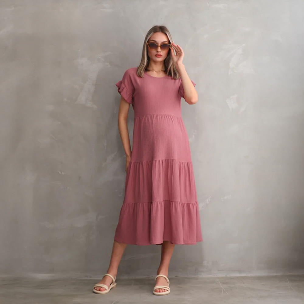 Fustan Vjollcë për Shtatzëni Fustan Vjollcë për Shtatzëni